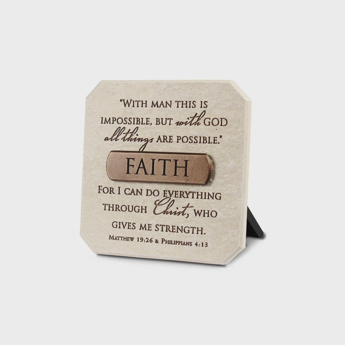 Plaque: Faith Matthew 19:26