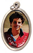 Medal: Carlo Acutis double sided colour/silver
