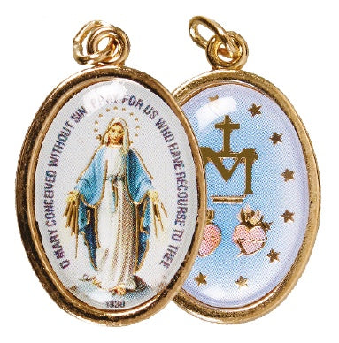 Medal: Miraculous coloured double sided
