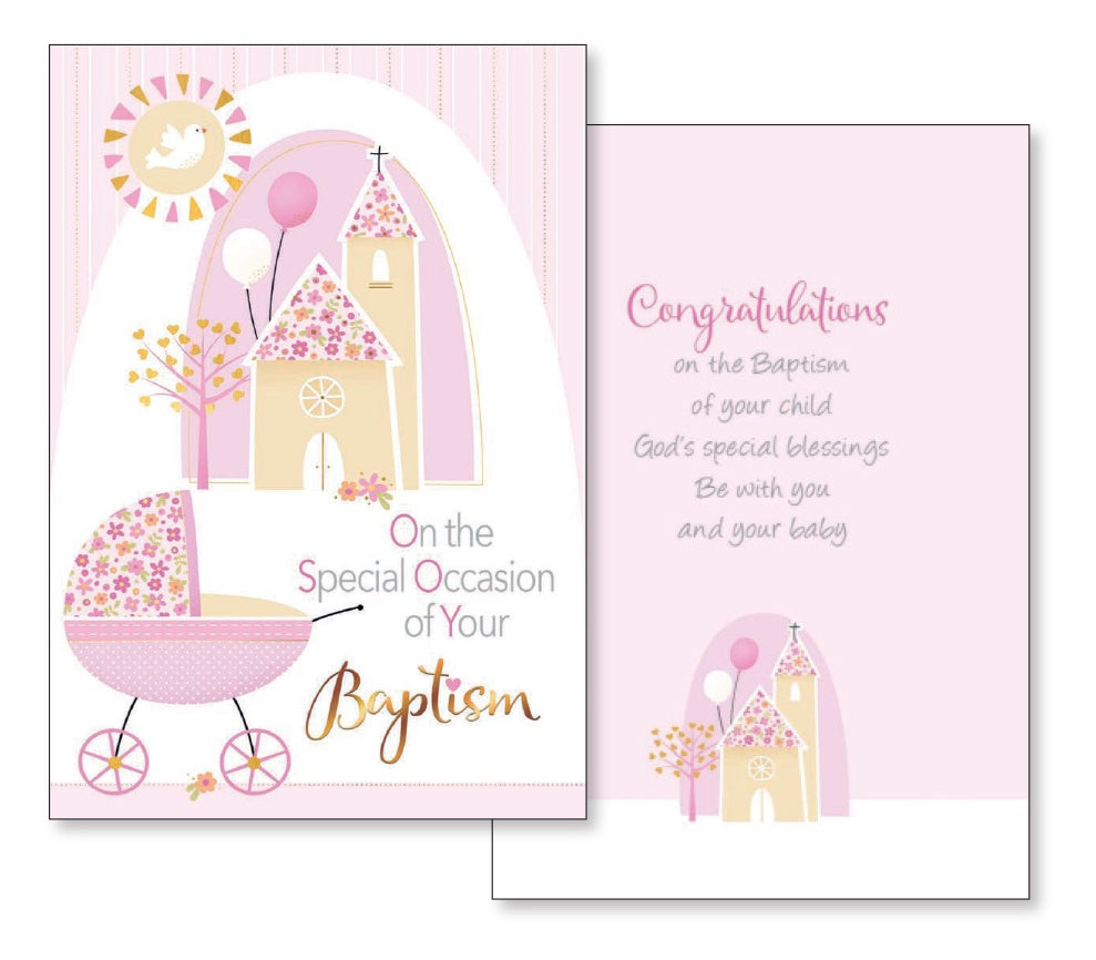 Card: On The Special Occasion of Your Baptism (Pink)