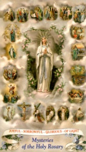 Holy Card: Mysteries of the Holy Rosary HC31108M