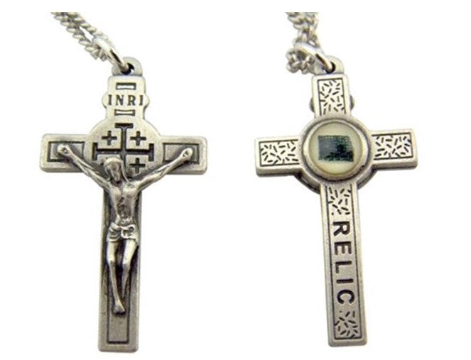 Necklace: Pewter Crucifix On Chain