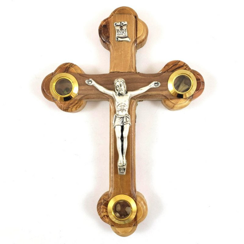 Crucifix: Olive Wood with Relics