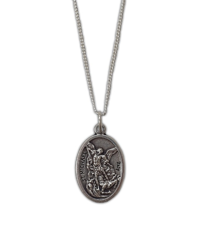 Necklace: St Michael medal on chain