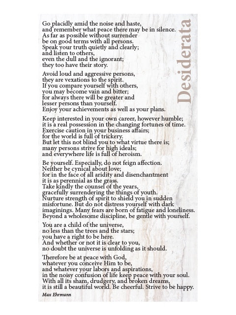 Holy Card: Desiderata HC7161