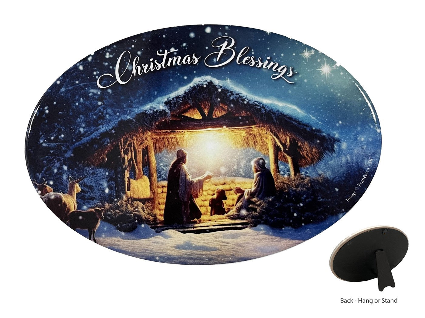 Plaque: Oval Christmas Blessings