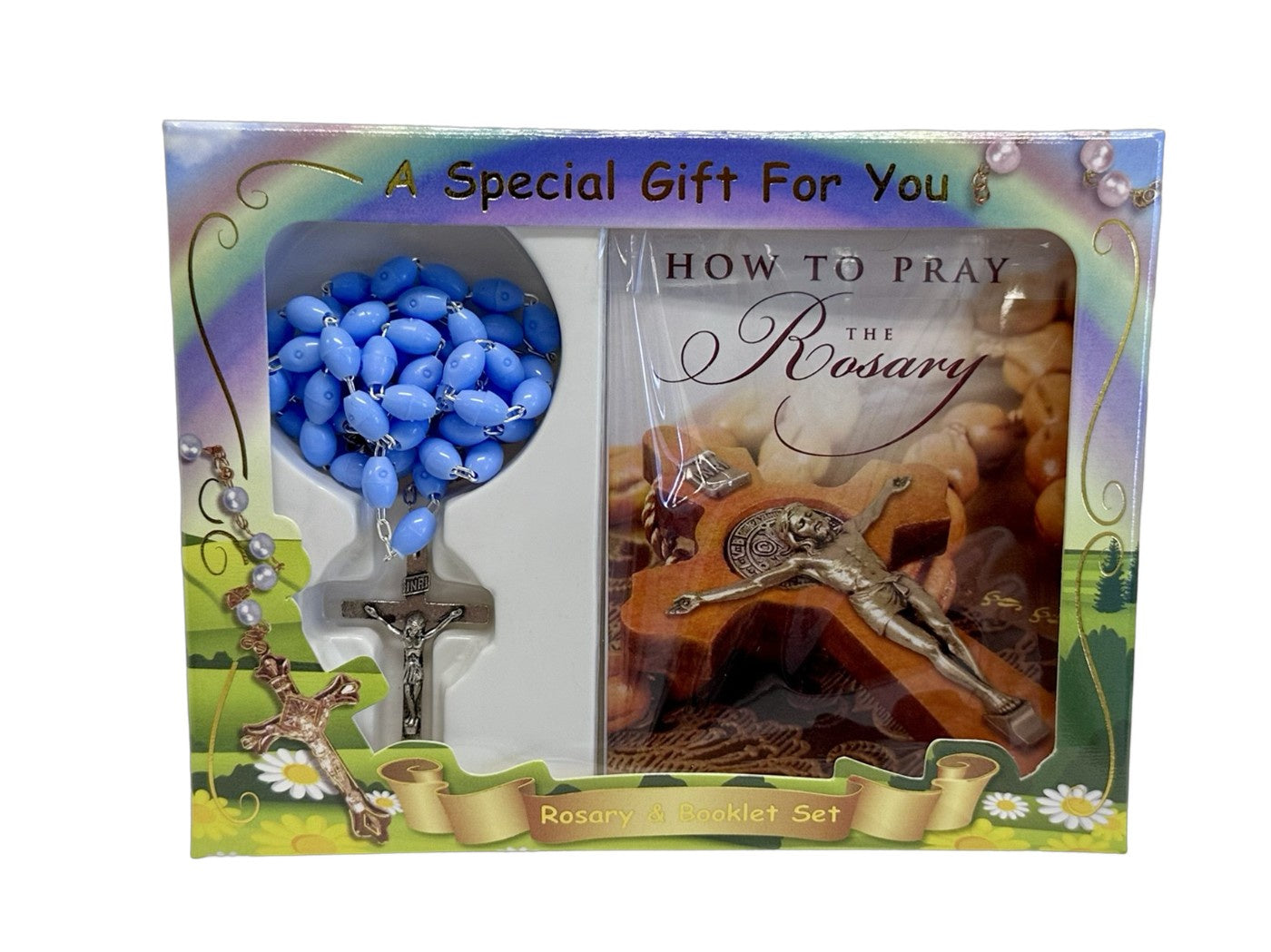 Rosary & Booklet Set - Blue
