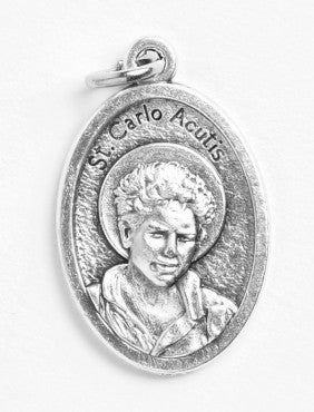 Medal: Carlo Acutis Silver (Pray for Us on reverse)
