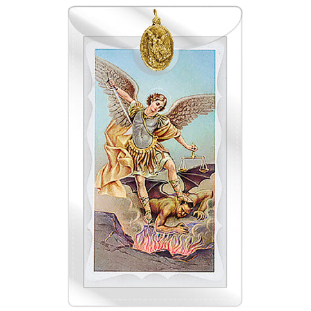 Holy Card and Medal (Gold)