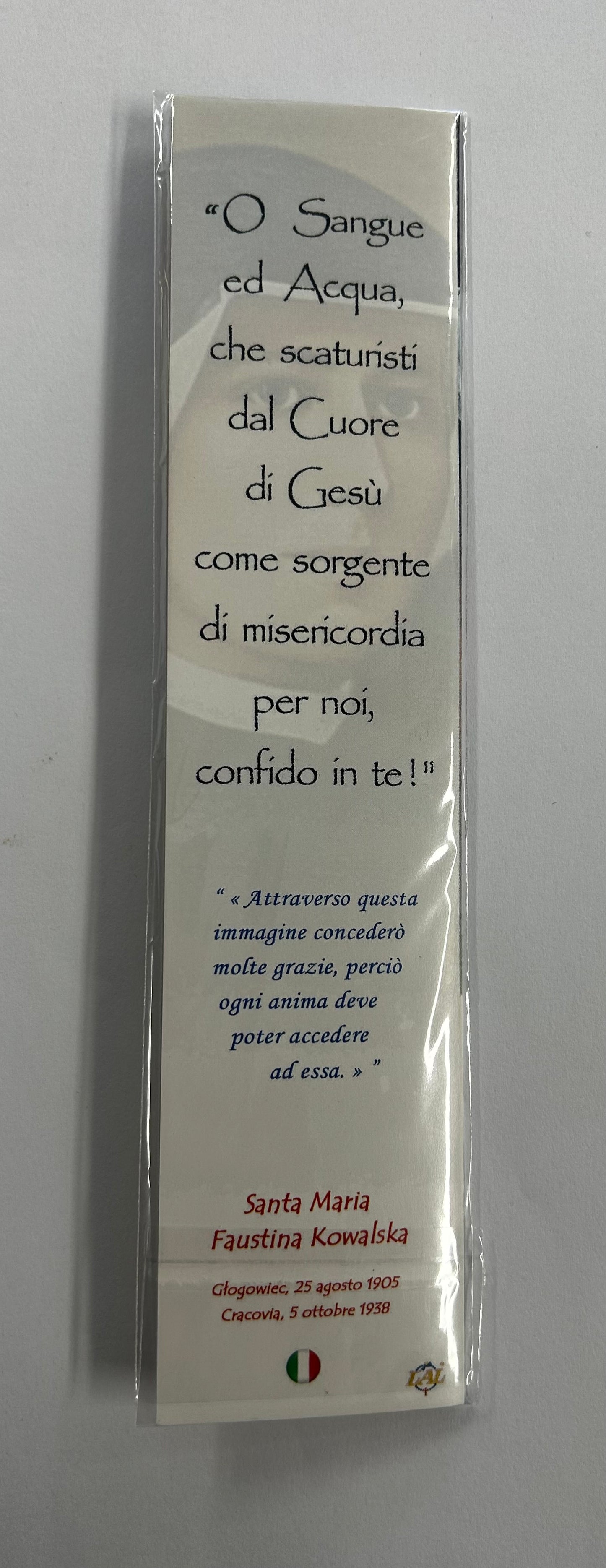 Bookmark with medal Divine Mercy