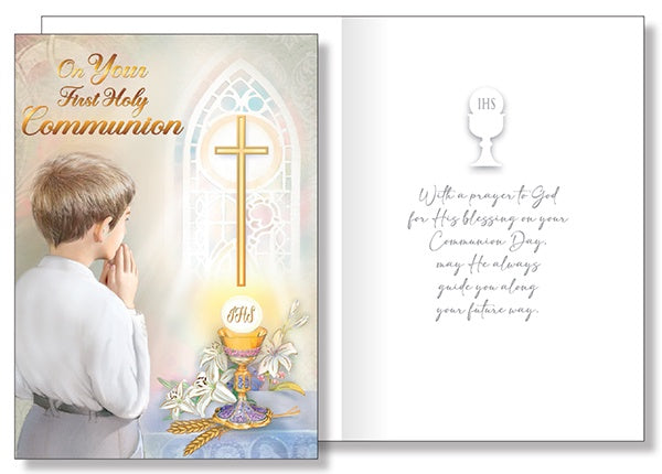 Card: First Holy Communion Boy CD27105