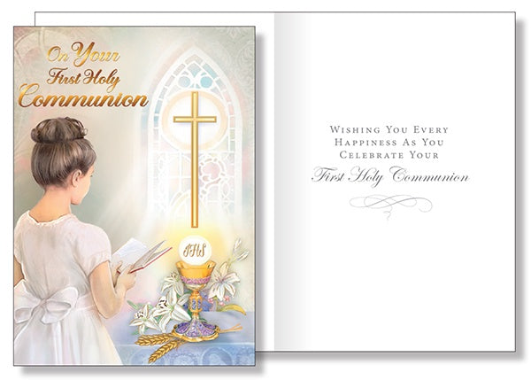 Card: First Holy Communion Girl CD27106