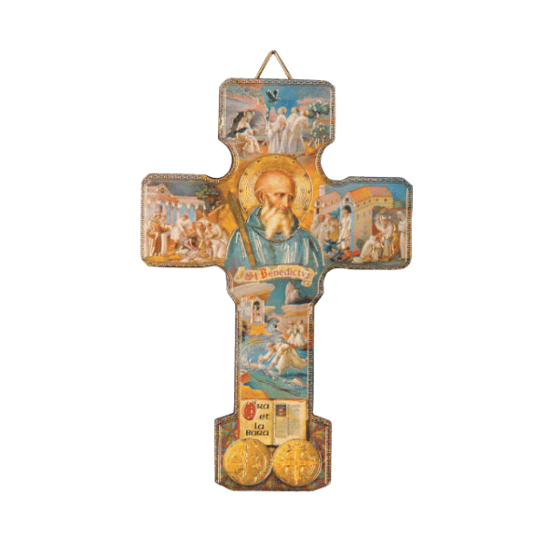 Cross: St Benedict Wood 13cm