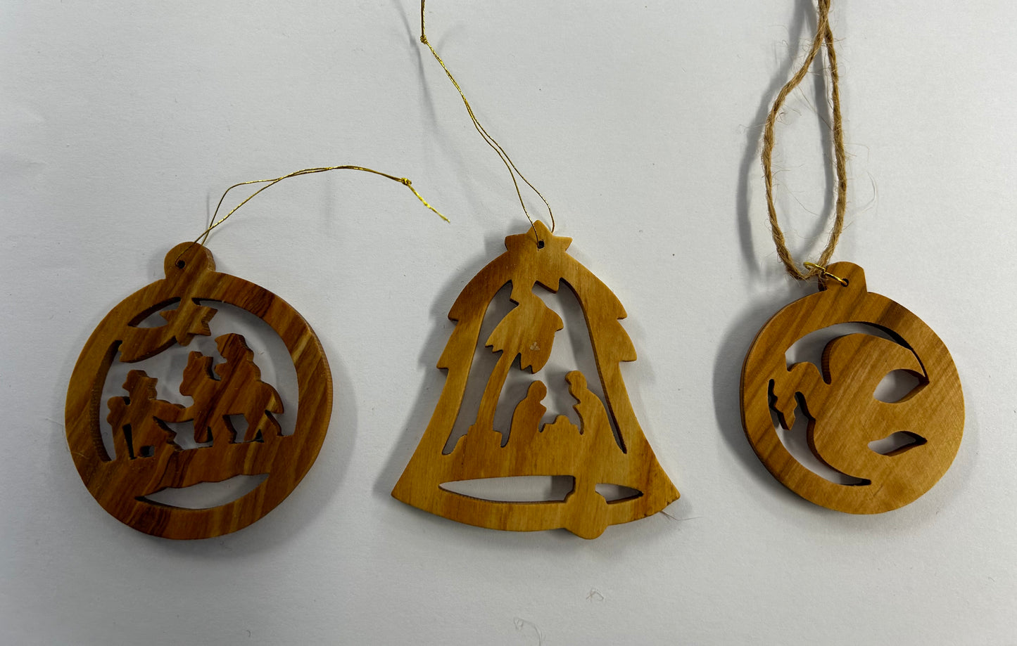 Christmas ornament olive wood assorted