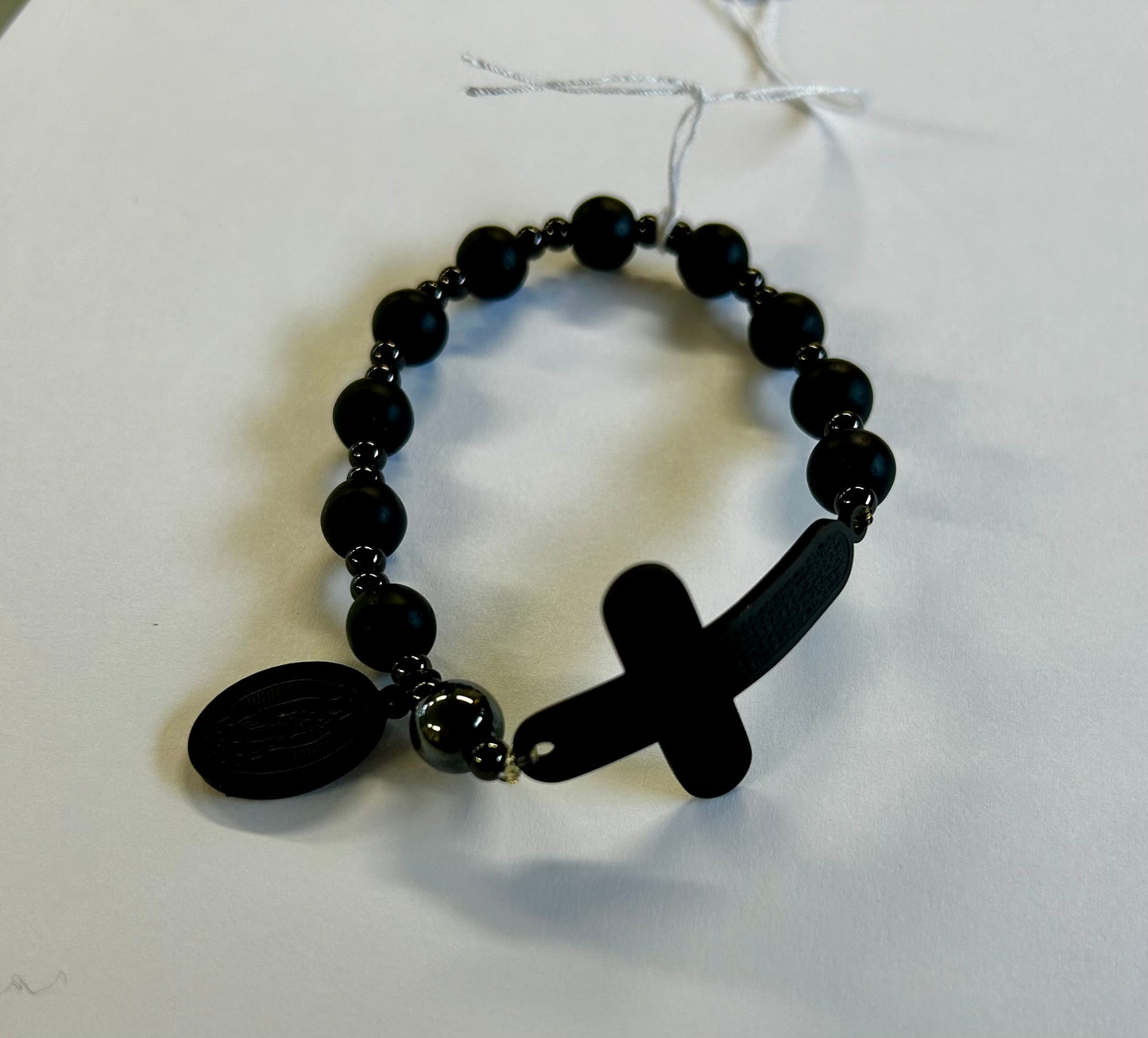 Bracelet: Rosary Stainless Steel & Bead
