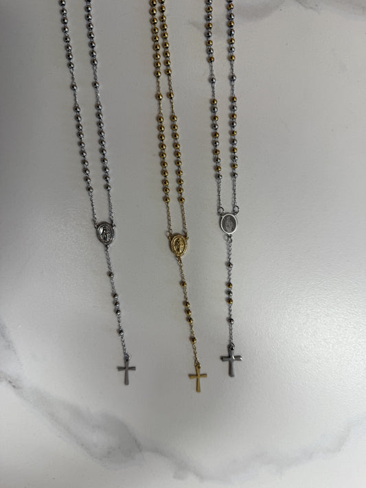 Necklace: Rosary with Miraculous medal
