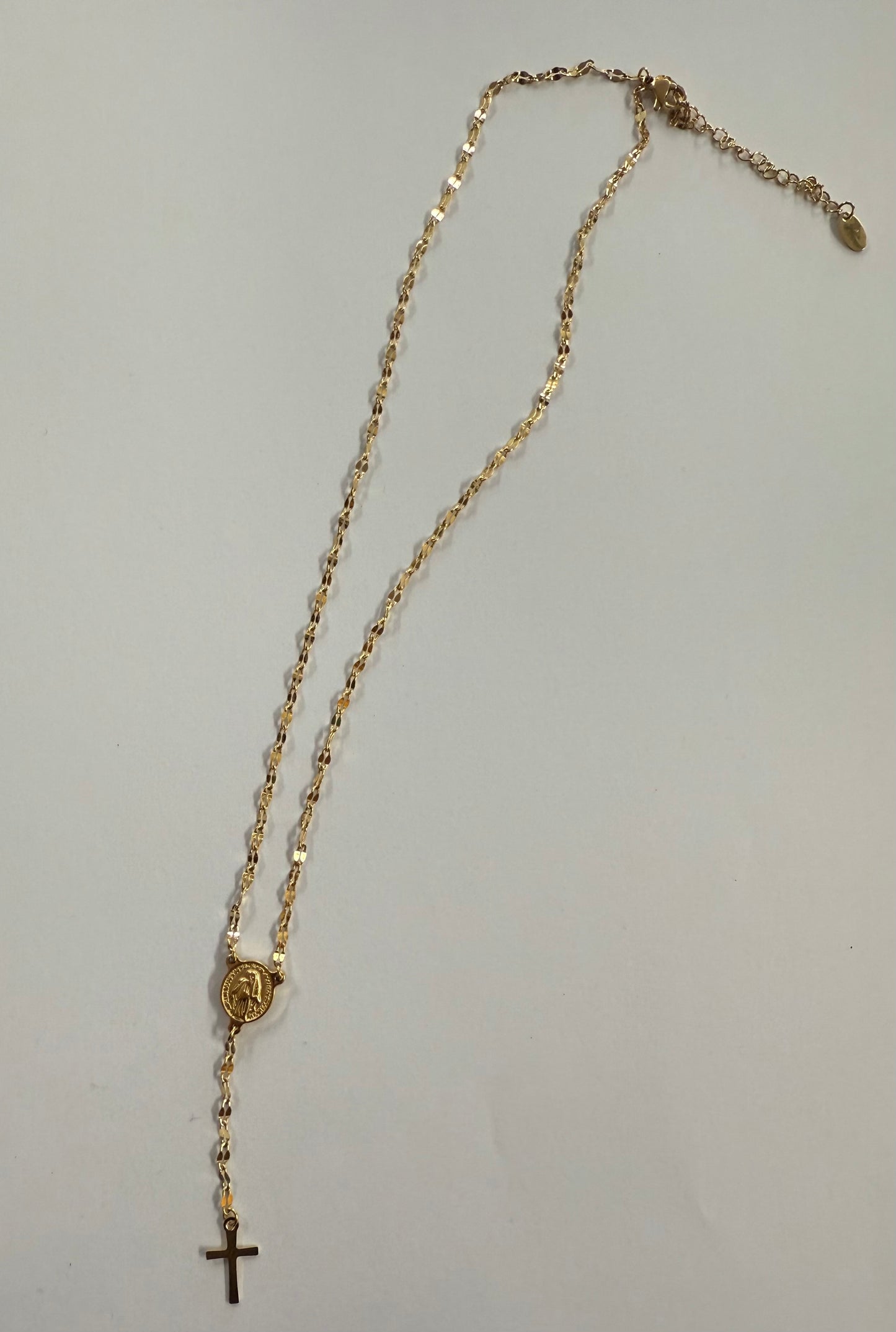 Necklace: Miraculous Medal on stainless steel chain