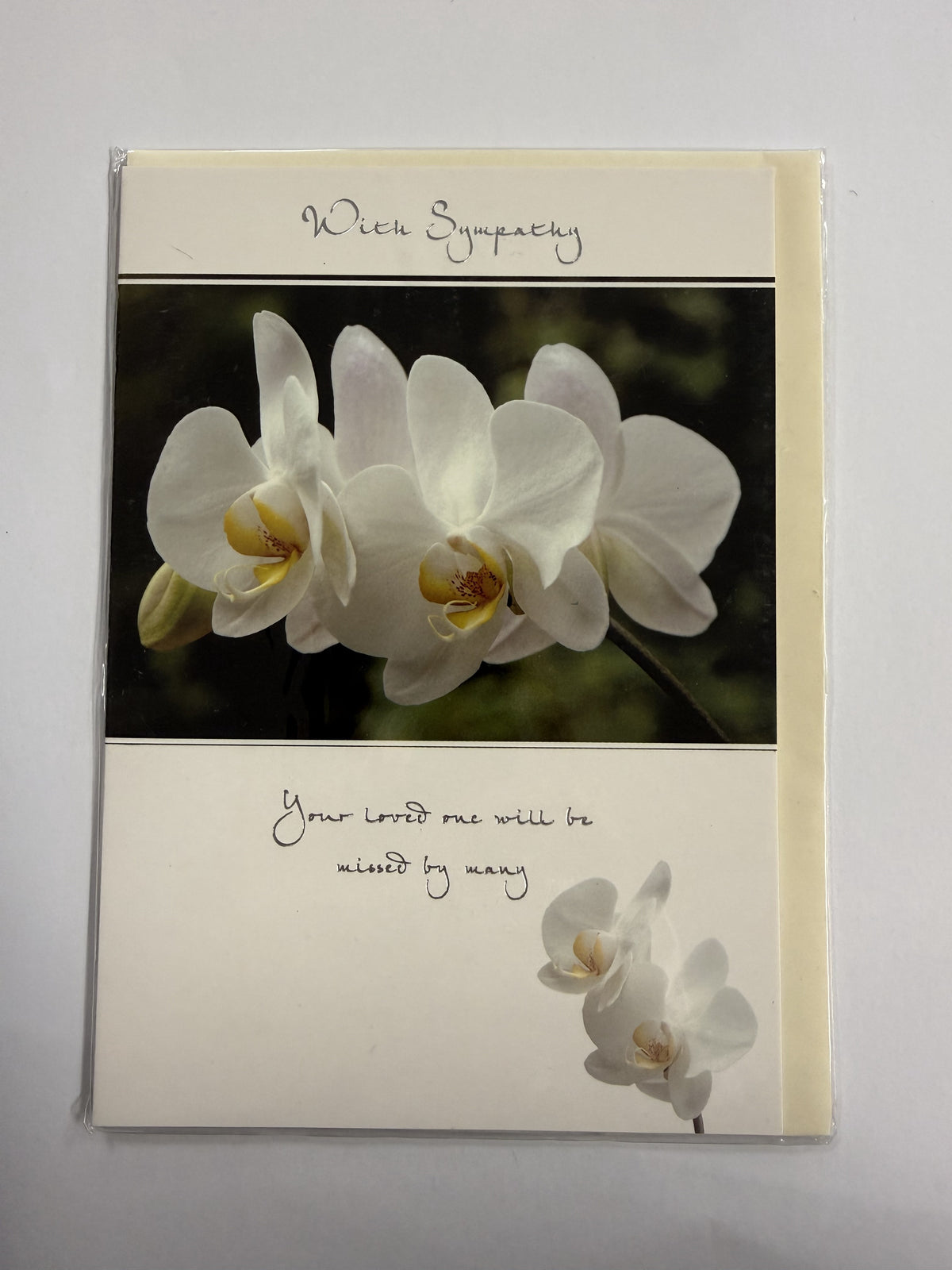 Card: With Sympathy (orchid)
