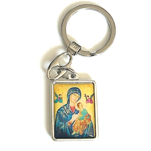 Keyring: Our Lady of Perpetual Help Silver
