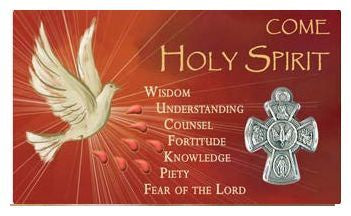 Holy Card: Laminated with Medal Holy Spirit Confirmation