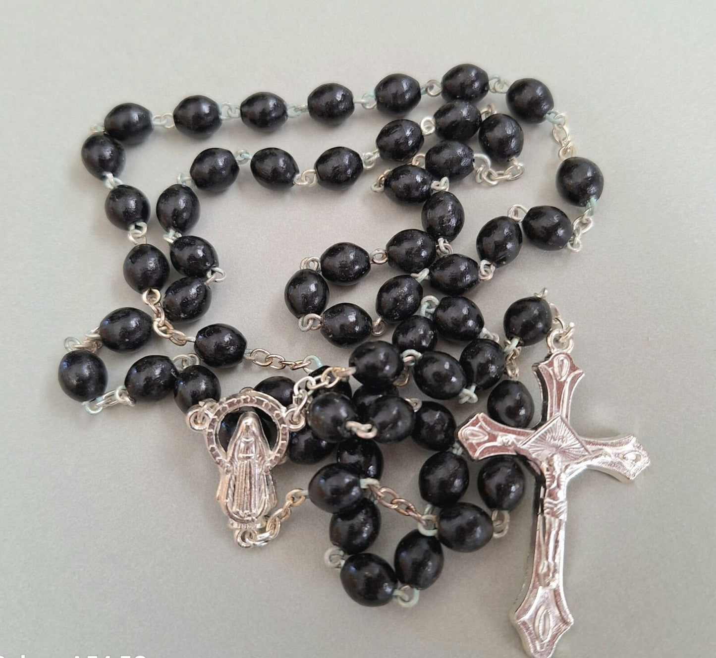 Rosary: Old-fashioned Rosary black wood