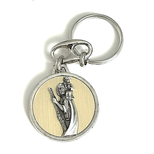 Keyring: St Christopher round