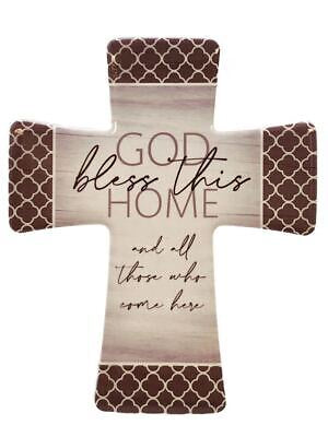 Porcelain Cross: God Bless This Home