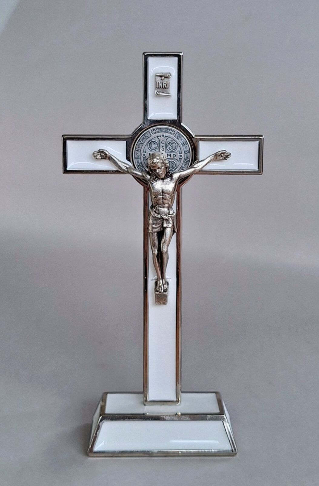 Crucifix: St Benedict Standing 14.5cm