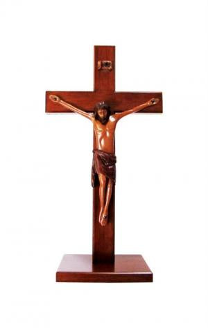 Crucifix: Wooden Mahogany