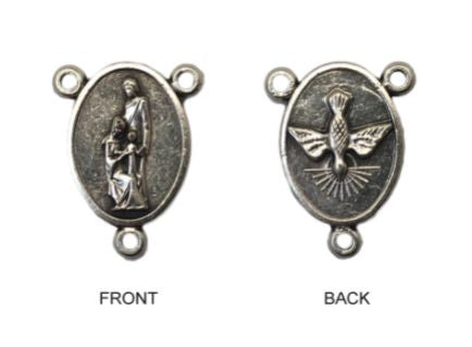 Rosary: Centrepiece Silver Holy Spirit