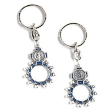 Keyring: Miraculous Blue Rosary Ring
