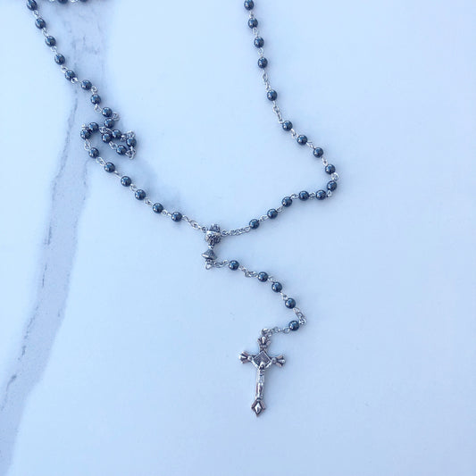 Rosary: First Holy Communion Hematite
