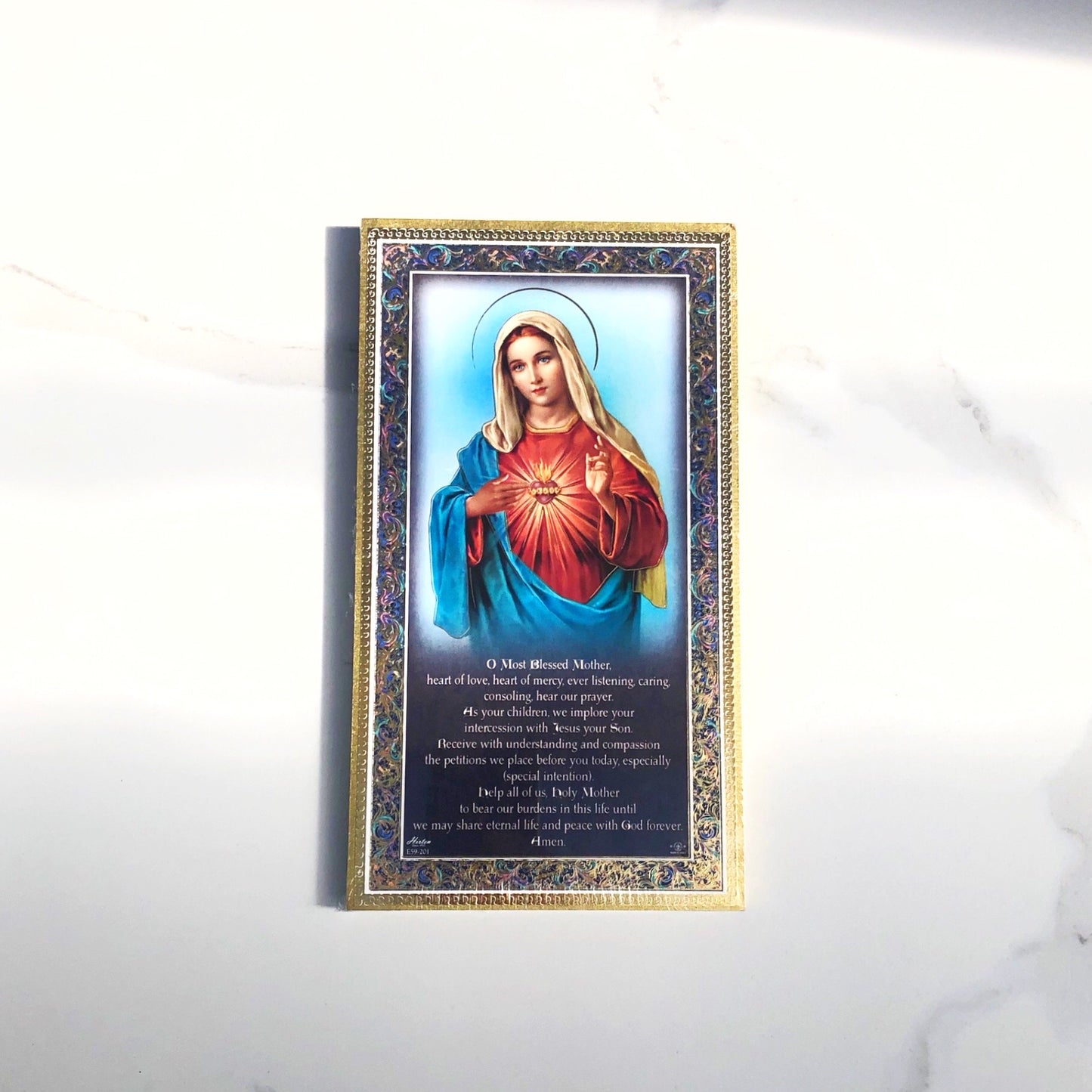 Plaque: Wood with Gold Detailed Frame