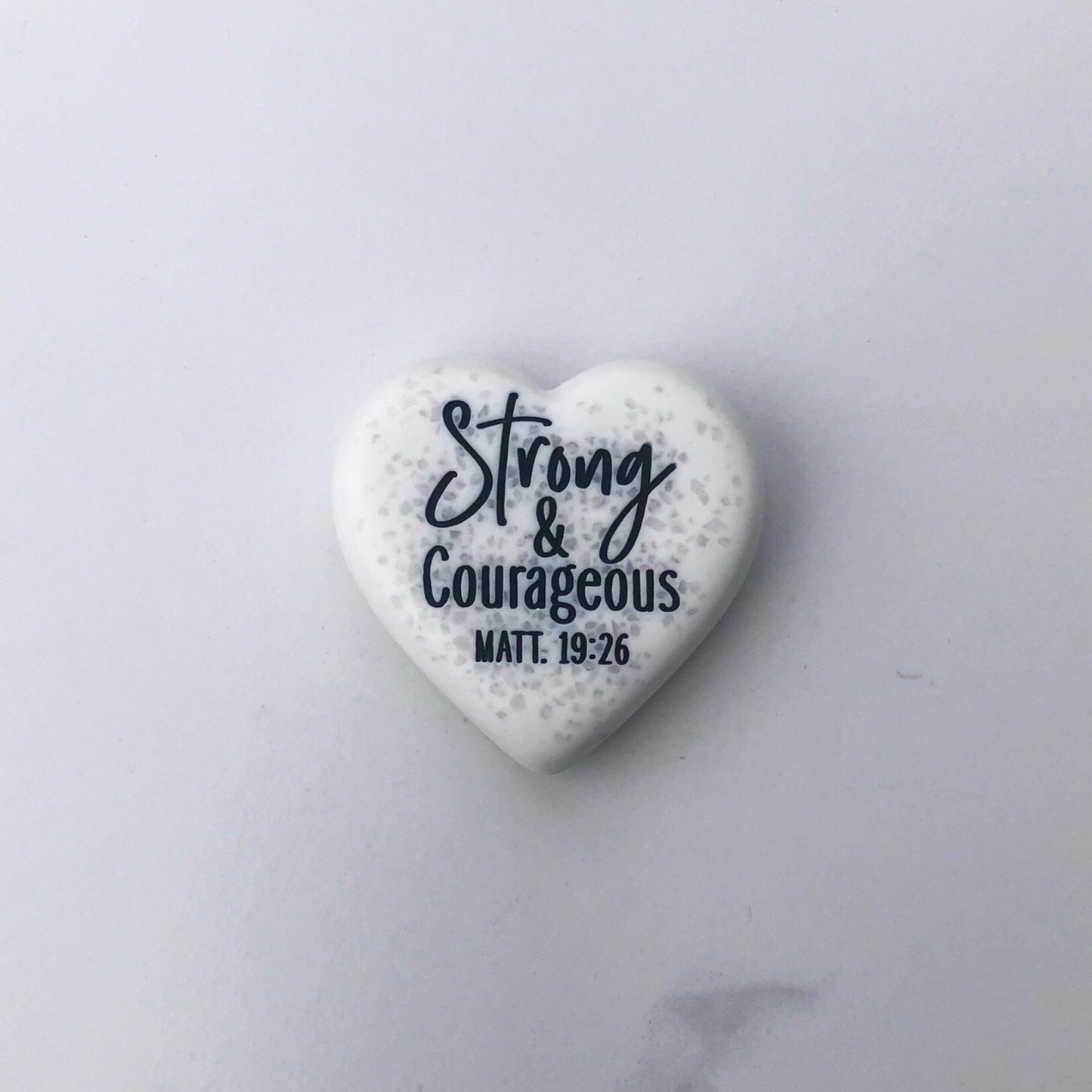 Heart scripture stone assorted
