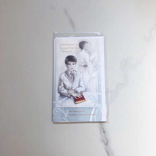 Card: First Holy Communion Especially (Boy)