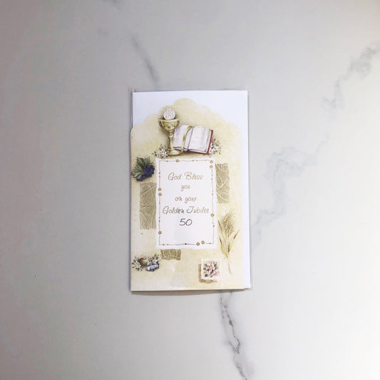 Card: God Bless you on your Golden Jubilee