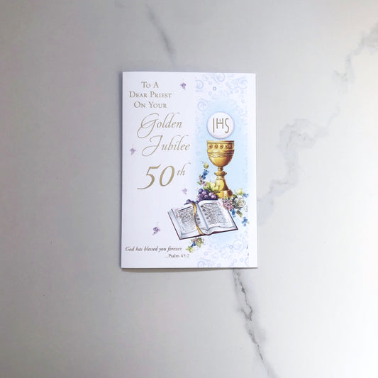 Card: To A Dear Priest On Your Golden Jubilee