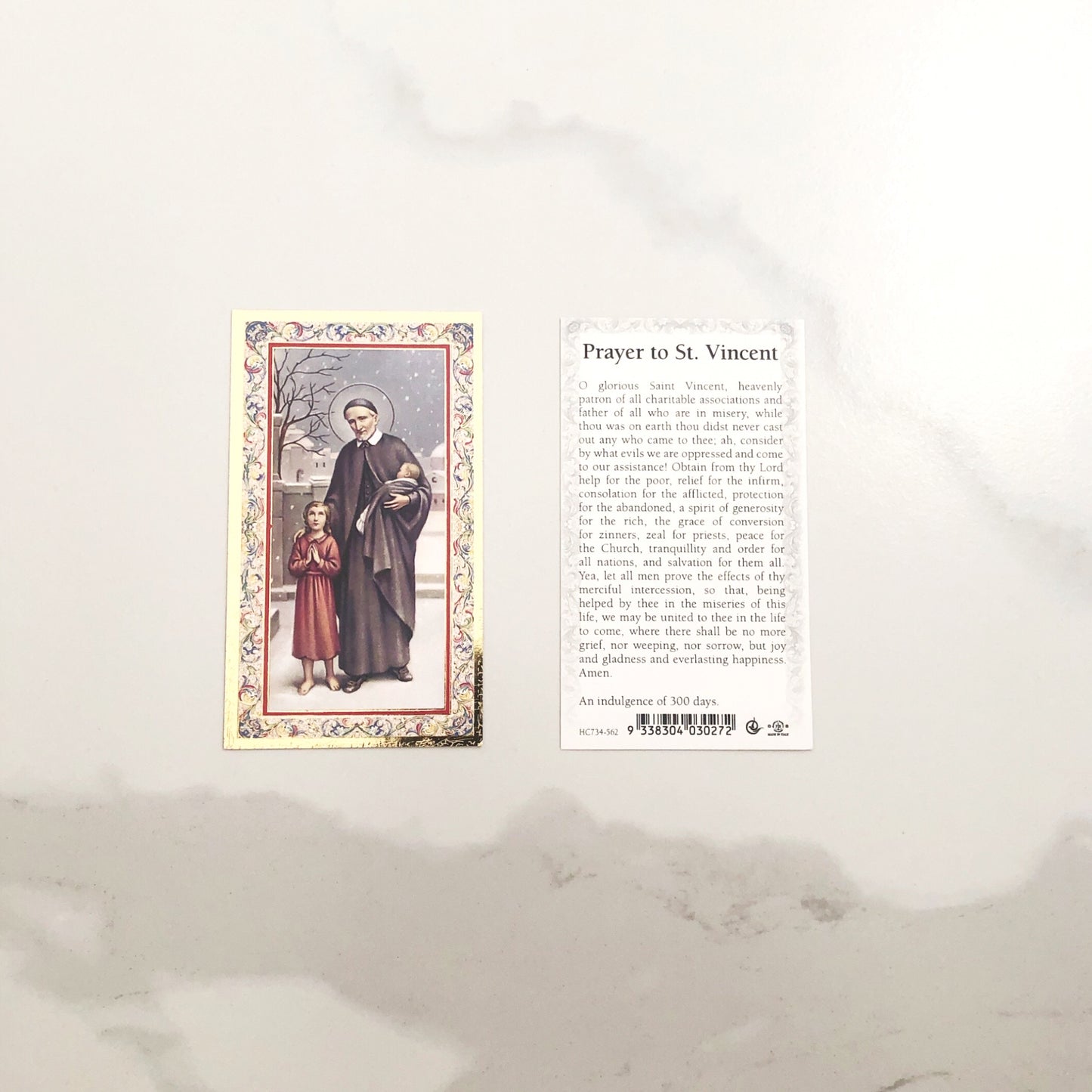 Holy Card: Prayer to St Vincent