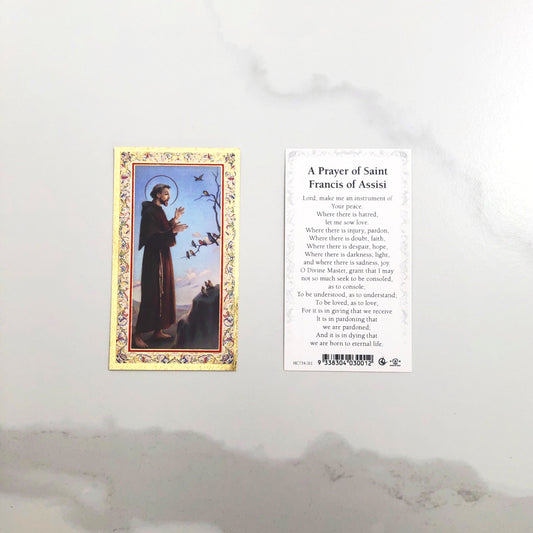 Holy Card: A Prayer of St Francis of Assisi