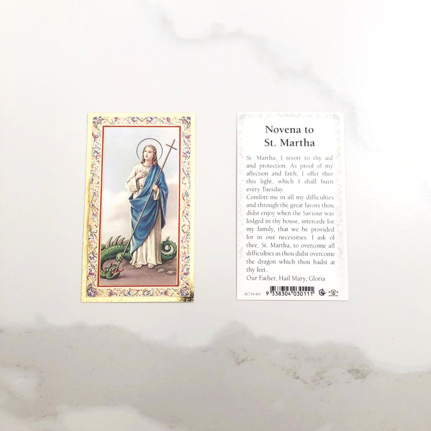 Holy Card: Novena to St Martha