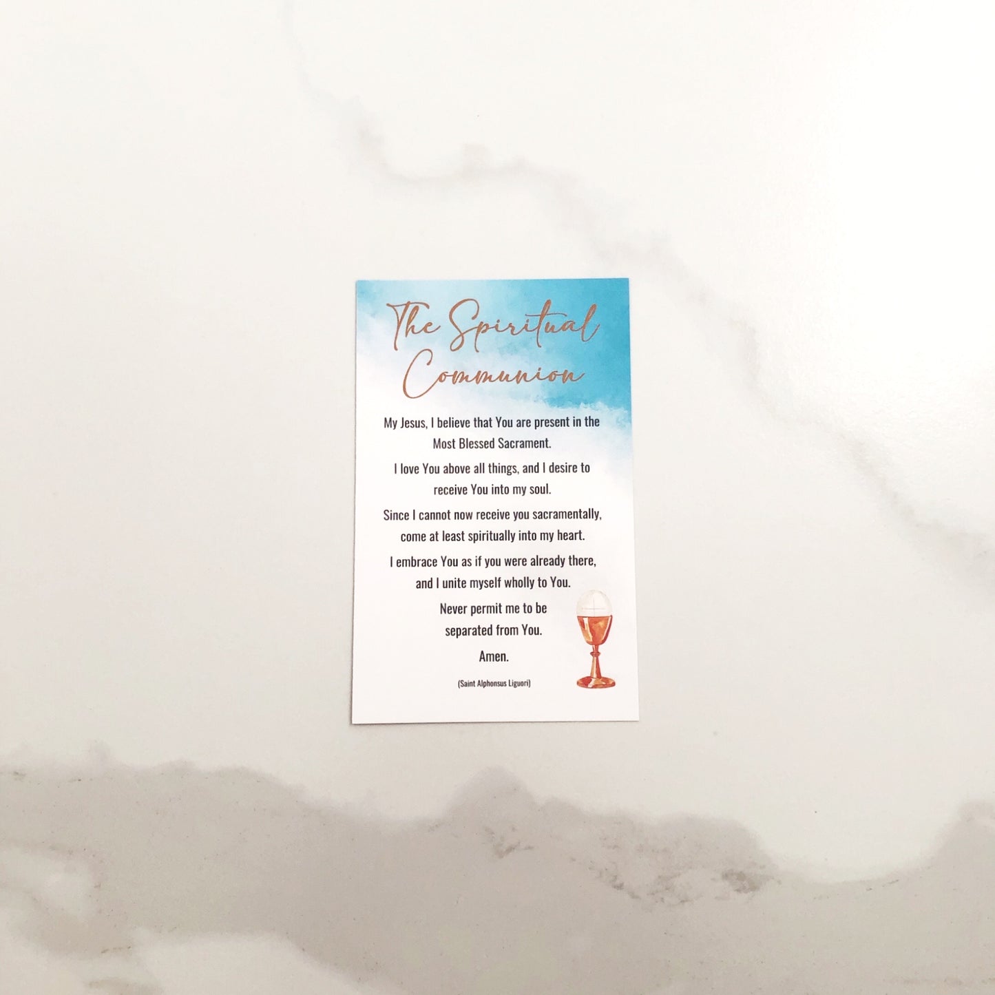 The Spiritual Communion card A6 size