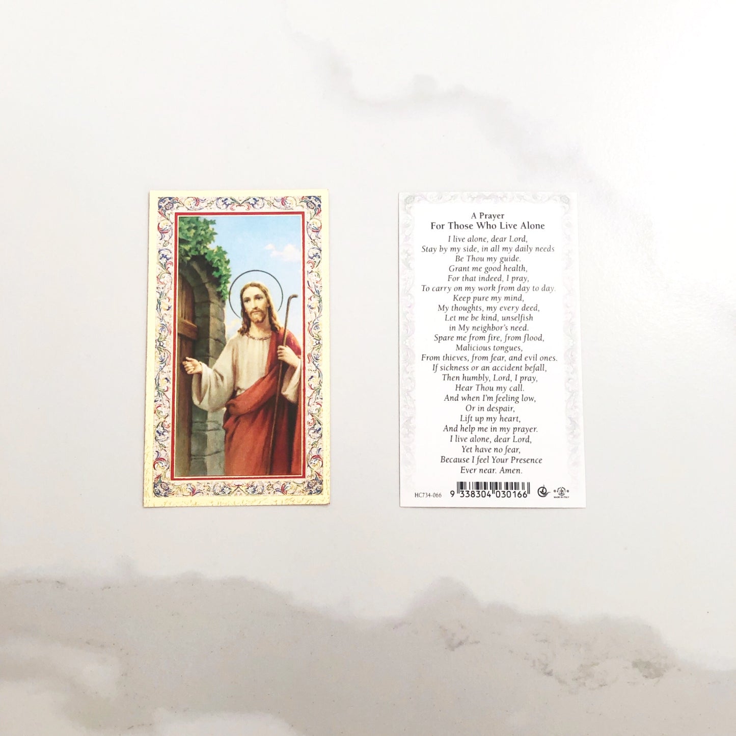 Holy Card: A Prayer For Those Who Live Alone