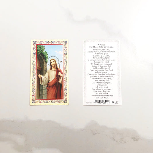 Holy Card: A Prayer For Those Who Live Alone