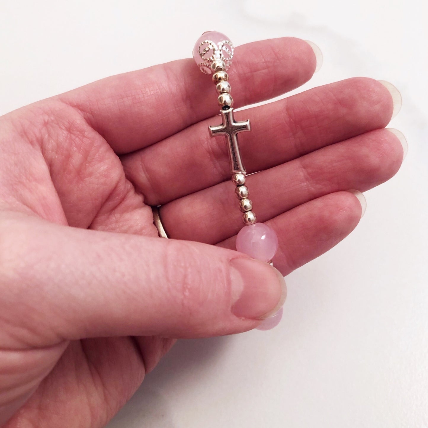 Bracelet - Rosary Pink 8mm