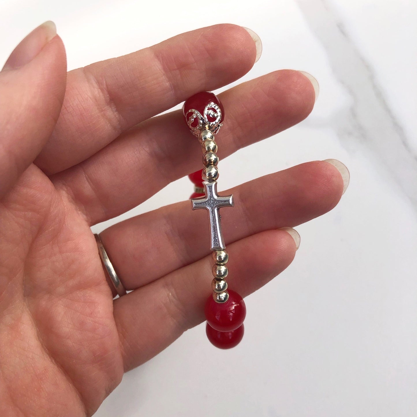 Bracelet - Rosary Red 8mm