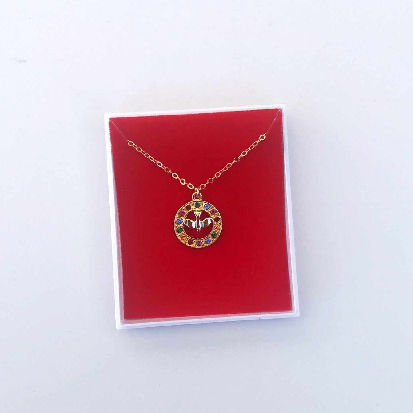 Necklace: Confirmation Dove coloured