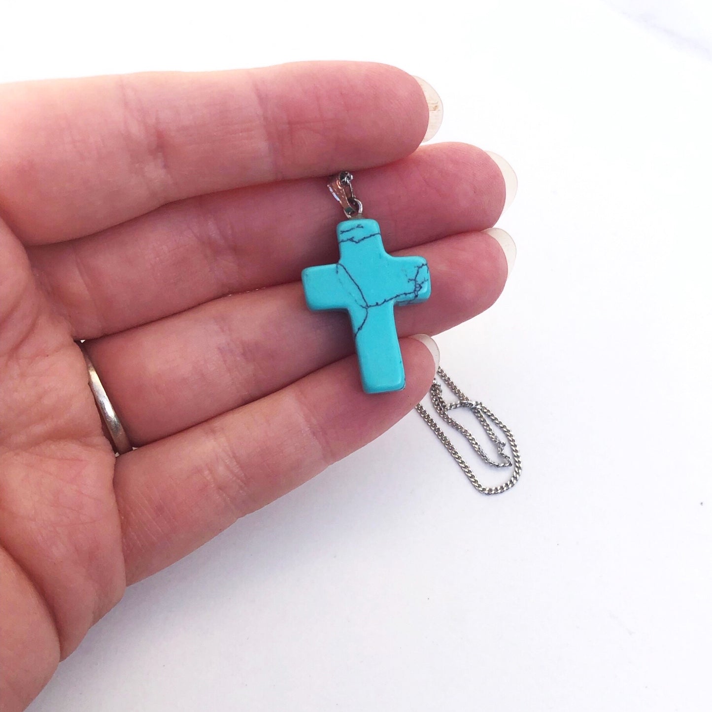 Pendant: Cross Turquoise PC88TQS