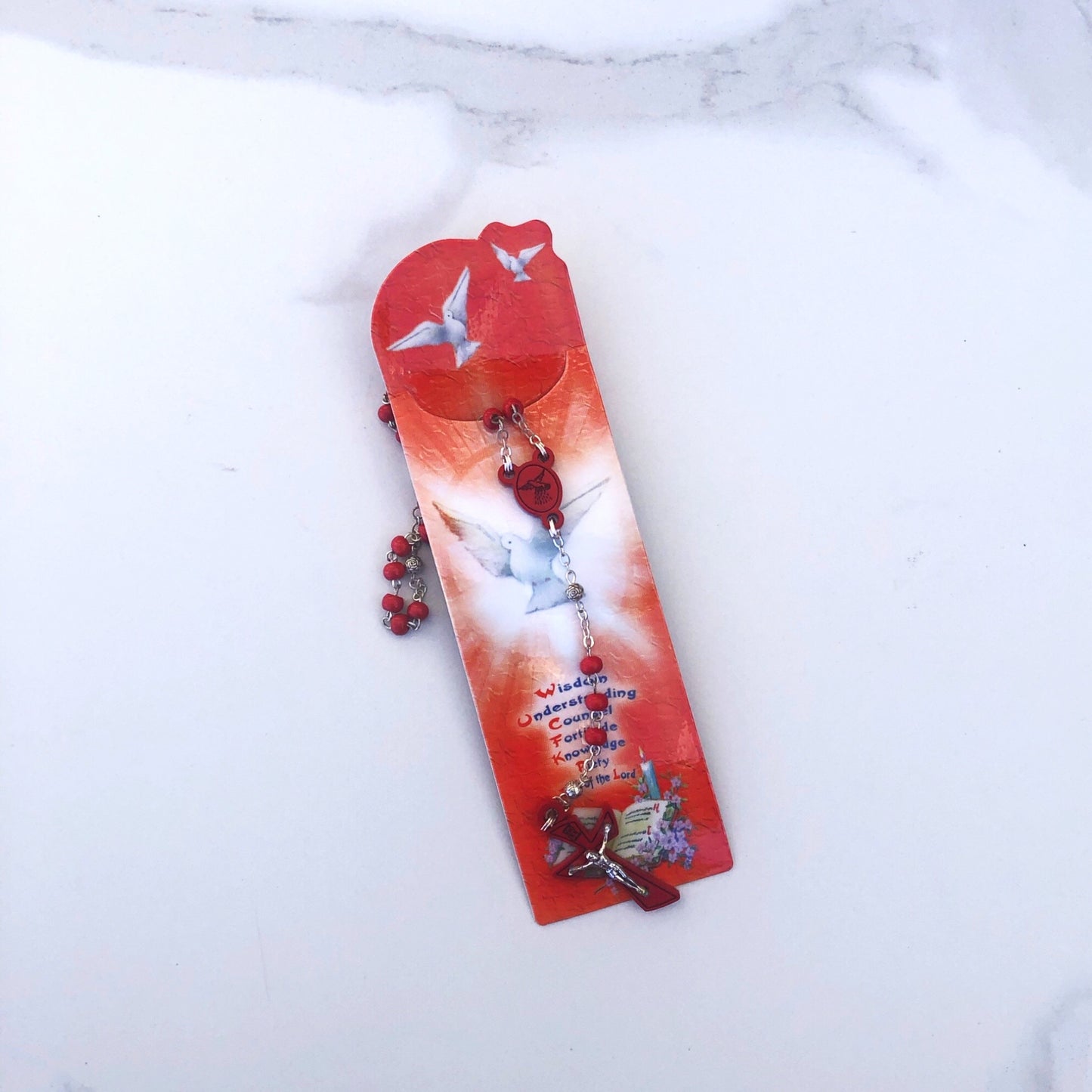 Rosary: Confirmation Red w/bookmark