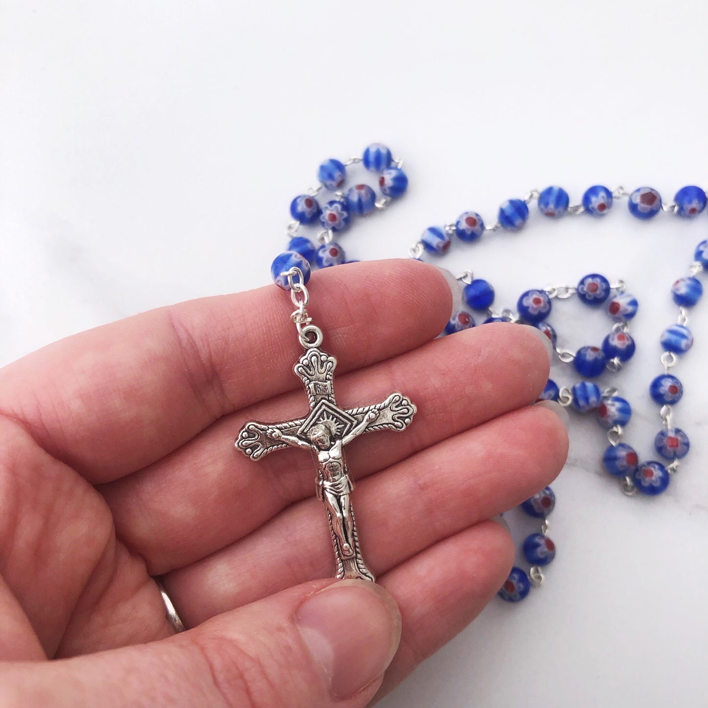 Rosary: Murano Glass - Blue