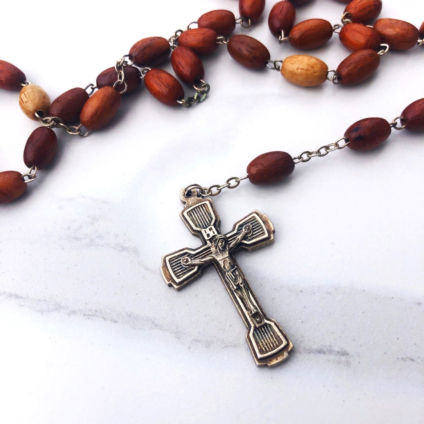 Rosary Beads: Wood Large